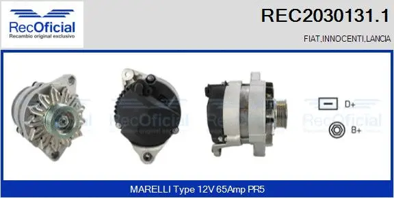 Alternateur RECOFICIAL REC2030131.1