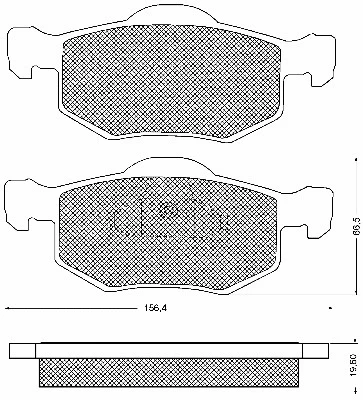 Kit de plaquettes de frein, frein à disque BSF 10702