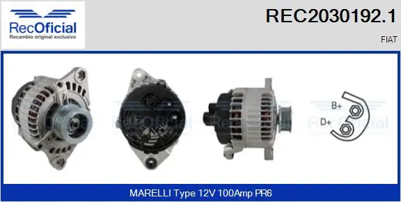 Alternateur RECOFICIAL REC2030192.1