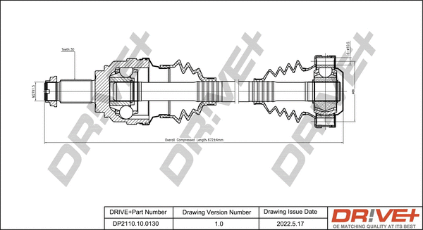 Arbre de transmission Dr!ve+ DP2110.10.0130