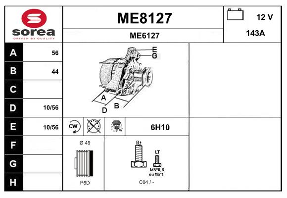 Alternateur SNRA ME8127