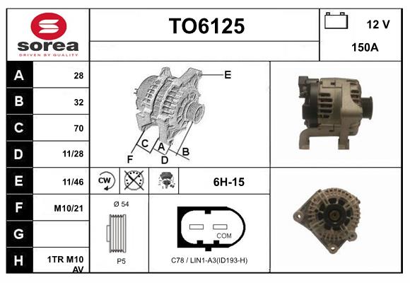 Alternateur SERA TO6125