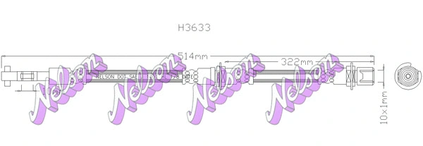 Flexible de frein KAWE H3633