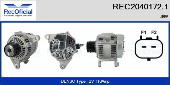 Alternateur RECOFICIAL REC2040172.1