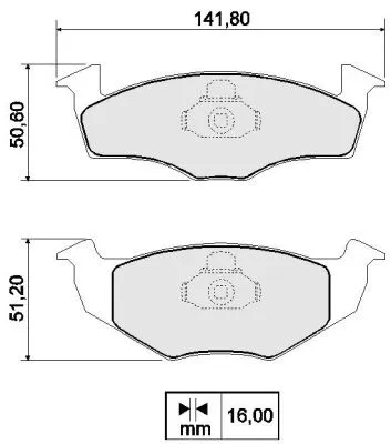 Kit de plaquettes de frein, frein à disque NAKATA NKF 1255P
