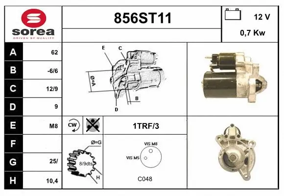 Démarreur STARTCAR 856ST11