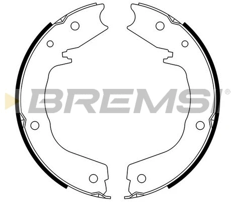 Jeu de mâchoires de frein, frein de stationnement BREMSI GF0831
