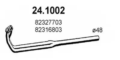 Tuyau d'échappement ASSO 24.1002