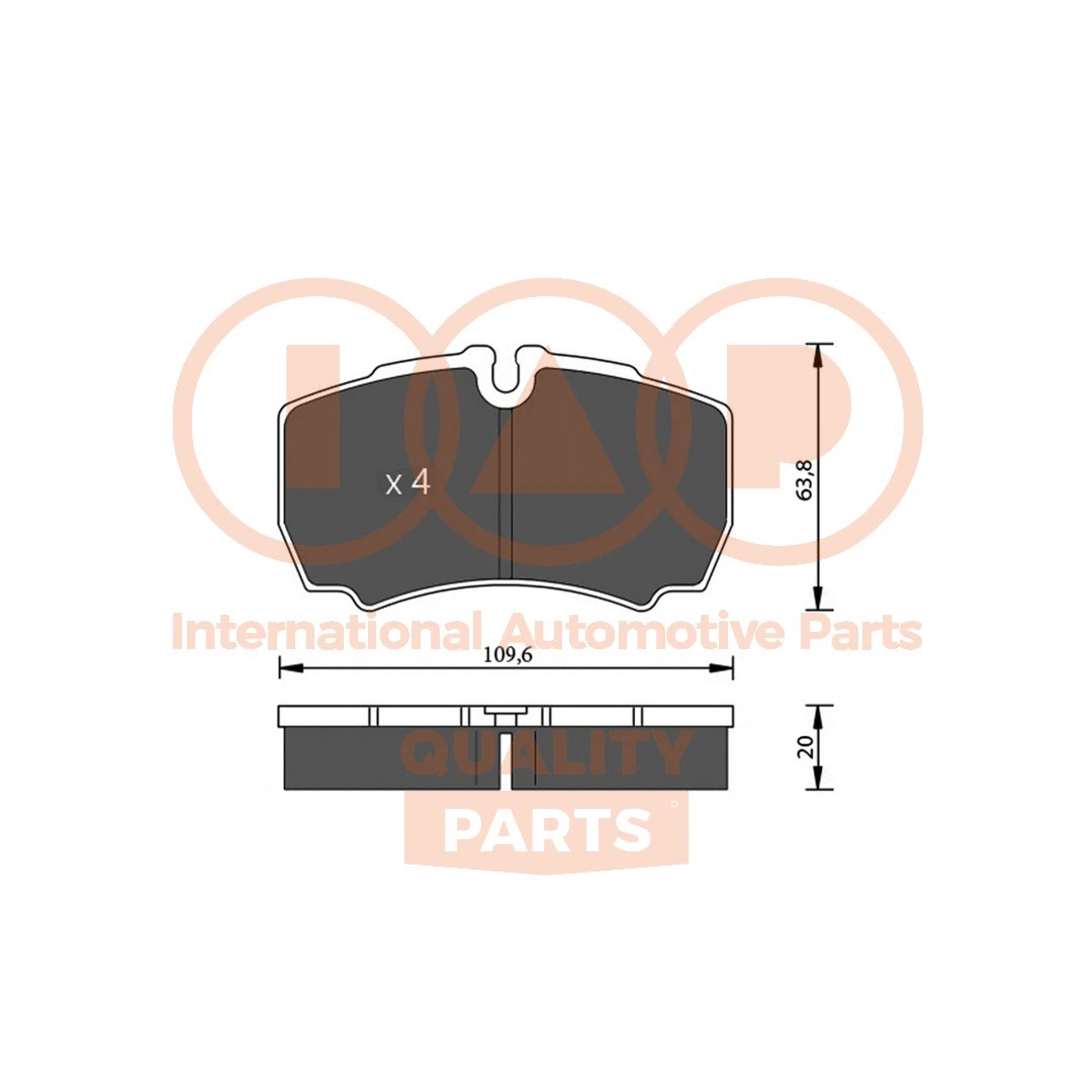 Kit de plaquettes de frein, frein à disque IAP QUALITY PARTS 704-57011