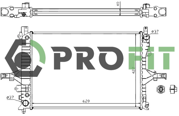 Radiateur, refroidissement du moteur PROFIT 1740-0702