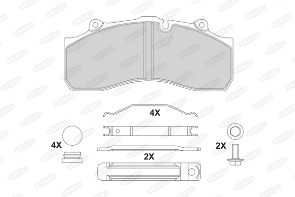 Kit de plaquettes de frein, frein à disque BERAL BCV29143TK