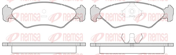 Kit de plaquettes de frein, frein à disque REMSA 0285.15