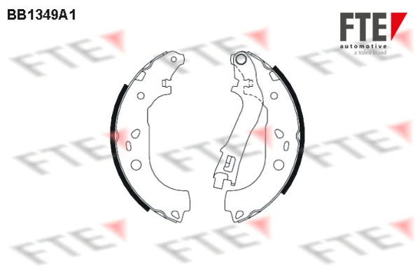 Jeu de mâchoires de frein FTE 9100101