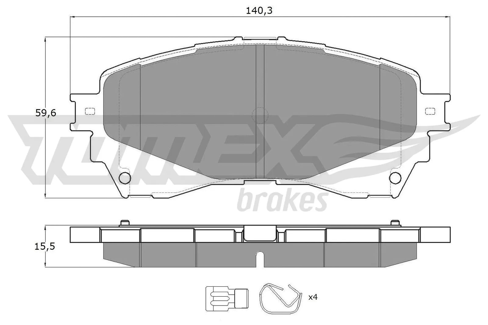 Kit de plaquettes de frein, frein à disque TOMEX Brakes TX 17-41