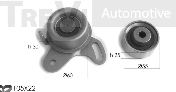 Kit de courroie crantée TREVI AUTOMOTIVE KD1335