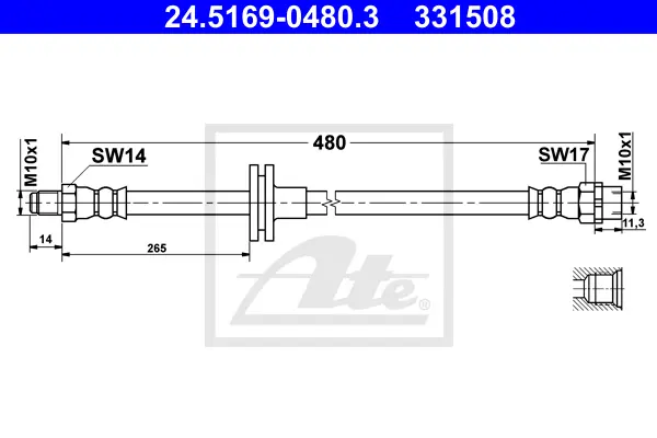 Flexible de frein ATE-APAC 24.5169-0480.3
