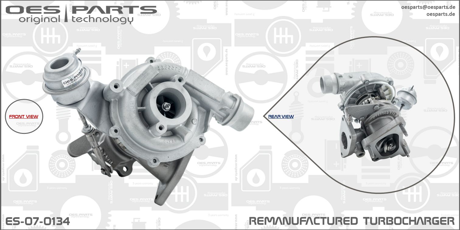 Turbocompresseur, suralimentation OES PARTS ES-07-0134
