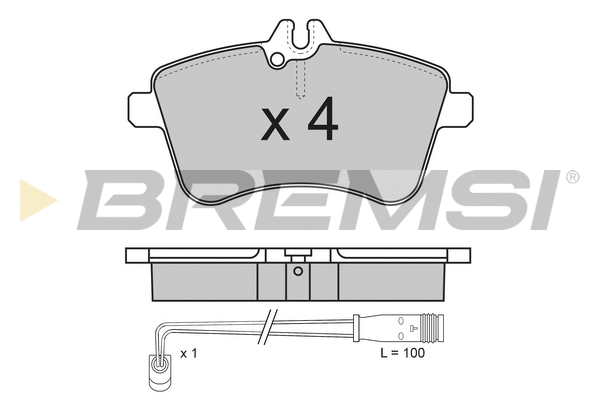 Kit de plaquettes de frein, frein à disque BREMSI BP3172