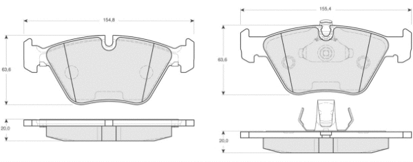 Kit de plaquettes de frein, frein à disque MTR MT495