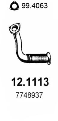 Tuyau d'échappement ASSO 12.1113