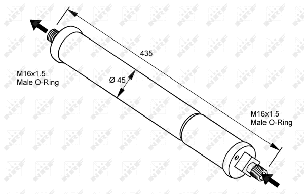 Filtre déshydratant, climatisation NRF 33097