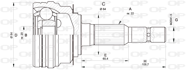 Jeu de joints, arbre de transmission OPEN PARTS CVJ5307.10