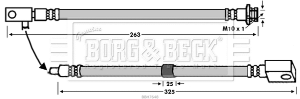 Flexible de frein BORG & BECK BBH7648
