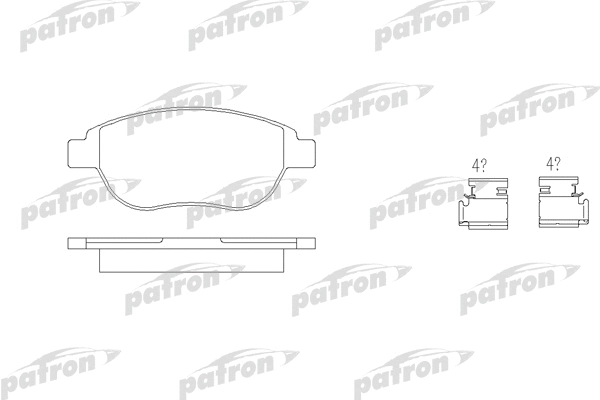 Kit de plaquettes de frein, frein à disque PATRON PBP1476