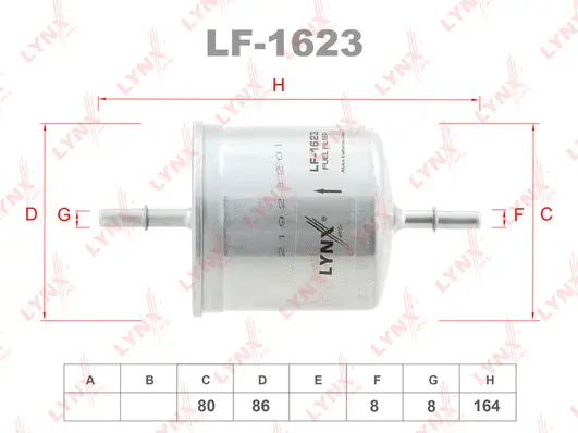 Filtre à carburant LYNXAUTO LF-1623