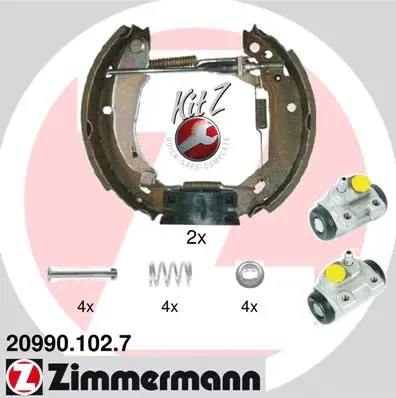 Jeu de mâchoires de frein ZIMMERMANN 20990.102.7