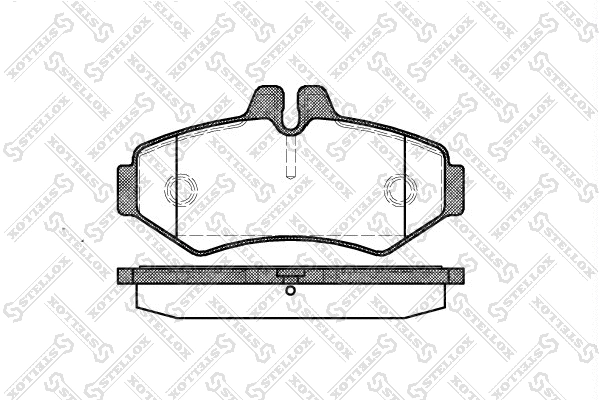 Kit de plaquettes de frein, frein à disque STELLOX 744 000B-SX