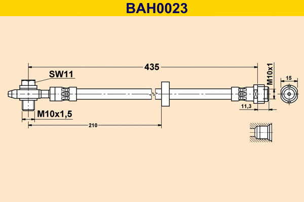 Flexible de frein BARUM BAH0023