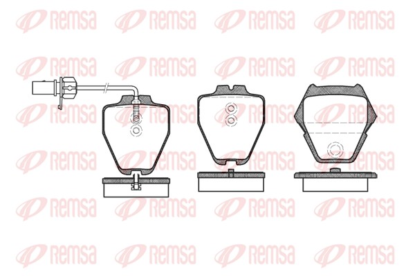 Kit de plaquettes de frein, frein à disque REMSA 0752.22
