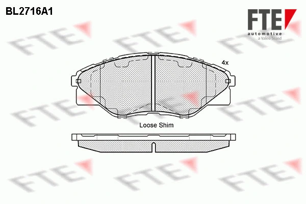 Kit de plaquettes de frein, frein à disque FTE 9010941