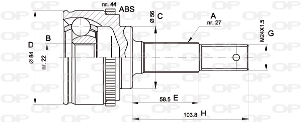 Jeu de joints, arbre de transmission OPEN PARTS CVJ5338.10