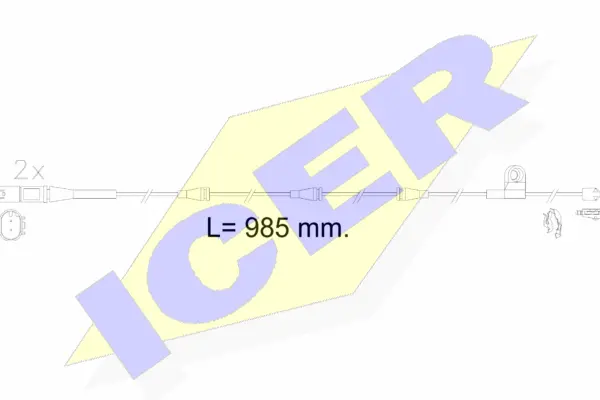Contact d'avertissement, usure des plaquettes de frein ICER 610621 E C