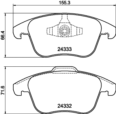 Kit de plaquettes de frein, frein à disque MINTEX MDB83485