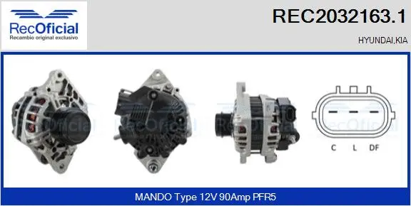 Alternateur RECOFICIAL REC2032163.1