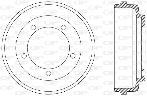Tambour de frein OPEN PARTS BAD9075.10