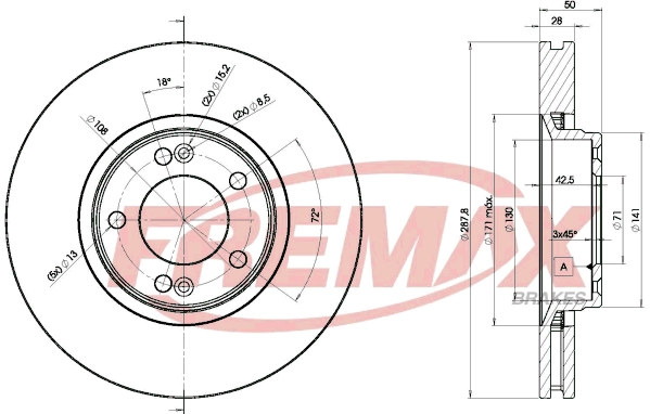 Disque de frein FREMAX BD-7814