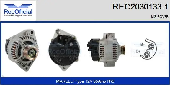 Alternateur RECOFICIAL REC2030133.1
