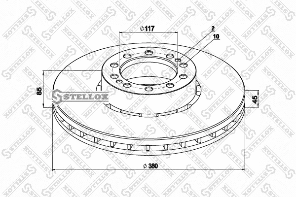Disque de frein STELLOX 85-00818-SX
