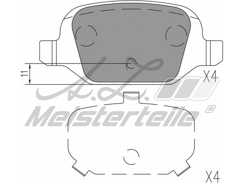 Kit de plaquettes de frein, frein à disque A.Z. Meisterteile AZMT-44-022-2167