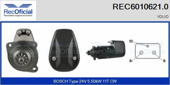 Démarreur RECOFICIAL REC6010621.0