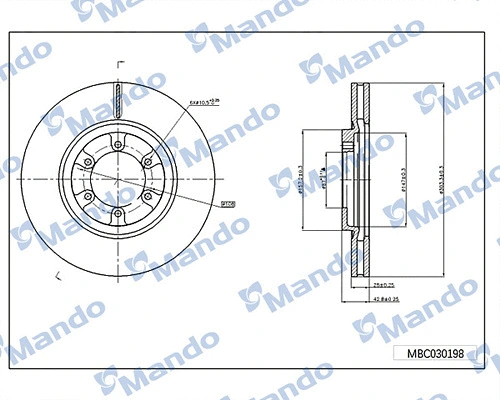 Disque de frein MANDO MBC030198