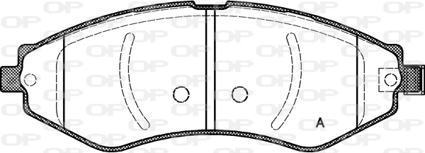 Kit de plaquettes de frein, frein à disque OPEN PARTS BPA0645.22