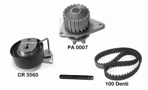 Pompe à eau + kit de courroie crantée BREDA LORETT KPA0648B