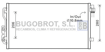 Condenseur, climatisation BUGOBROT 62-BW5435