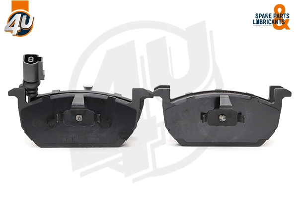 Kit de plaquettes de frein, frein à disque 4U Autoparts 22521VV