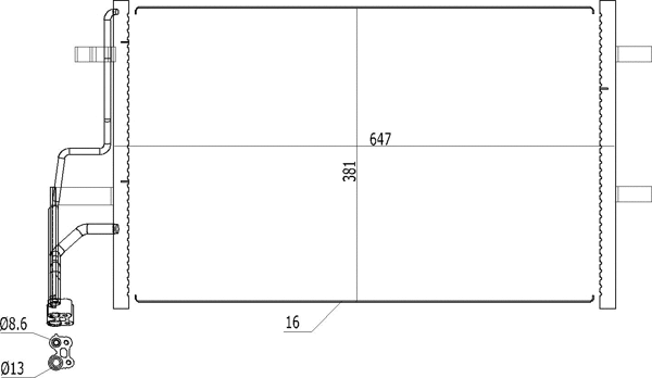 Condenseur, climatisation HART 621 632